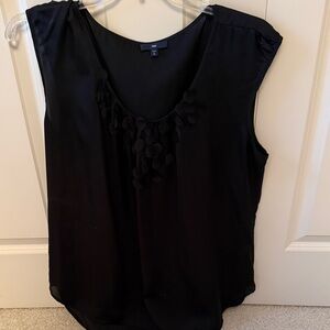 GAP Black Sleeveless Blouse with Applique Detail